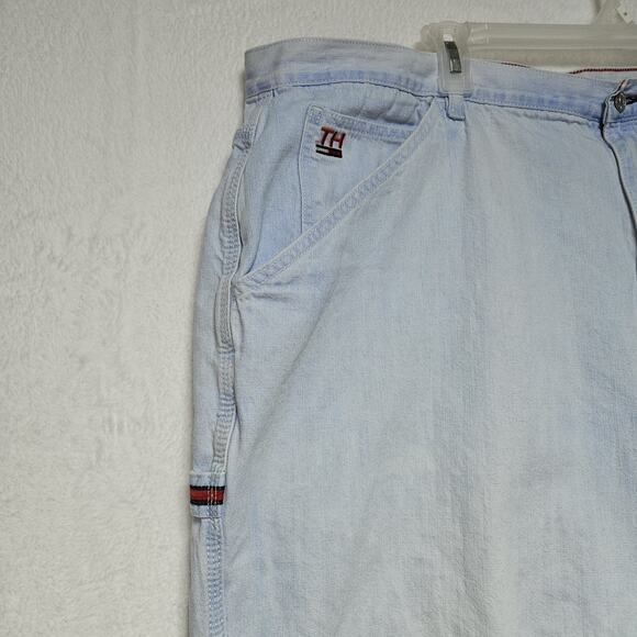 Vintage Y2K Tommy Hilfiger Jeans Womens Plus SZ 22 crop Baggy Skater Boxy - Picture 2 of 8